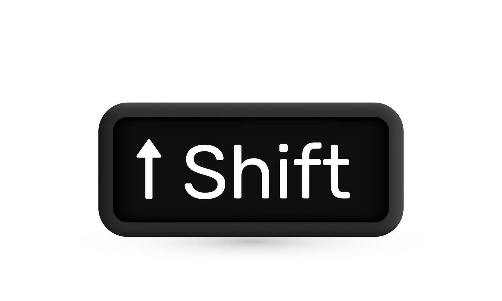 3d shift computer key button on white new idea realistic icon design vector