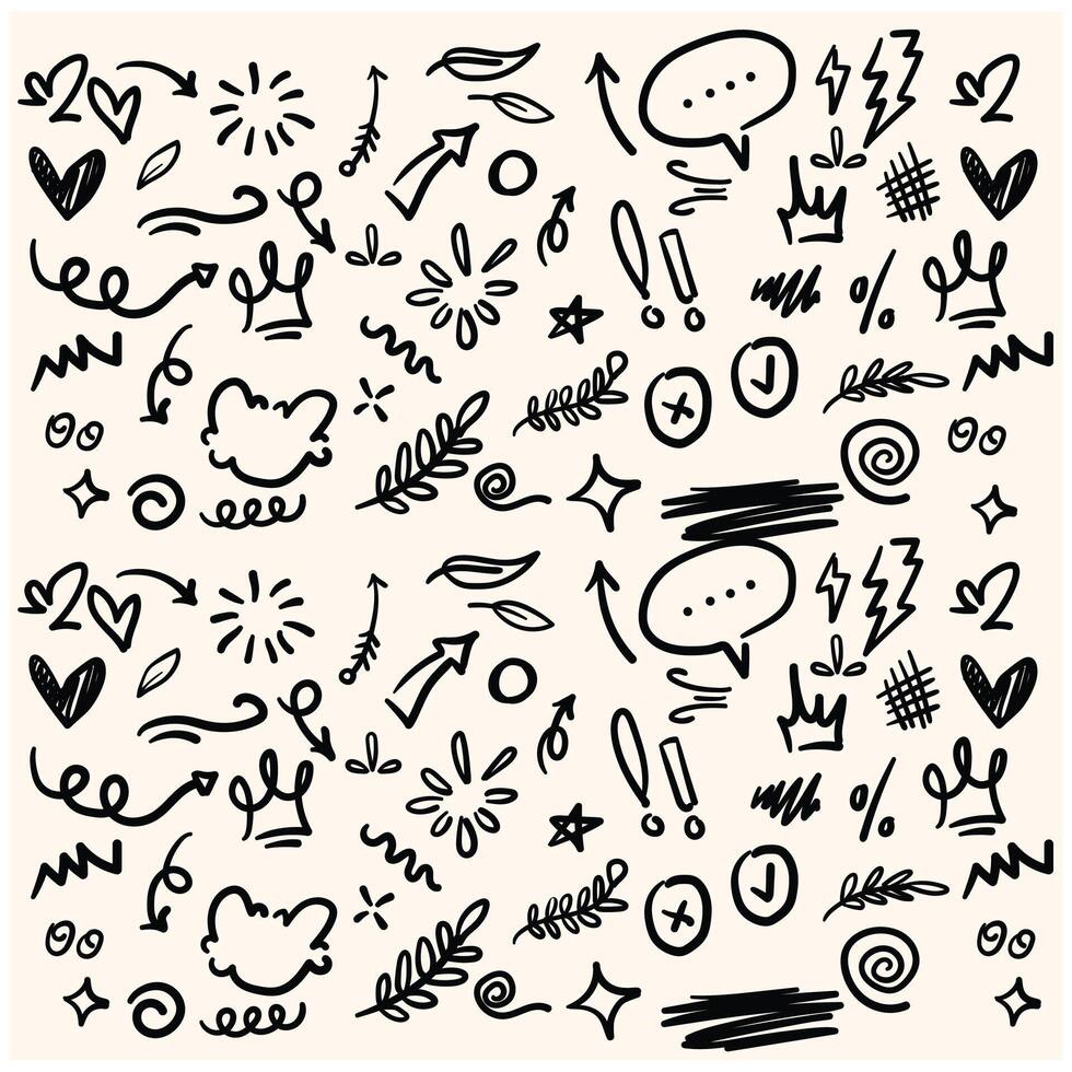 Abstract With illustration style doodle and line art vector