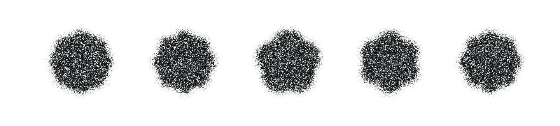 Halftone flower with a starburst pattern and gradient dots. hexagon shapes with grunge noise texture. Flat illustration isolated on white background. vector