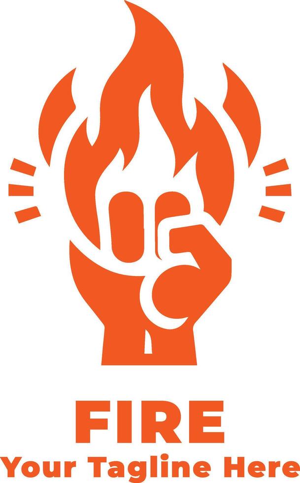 Simple Logo Fire Illustration vector