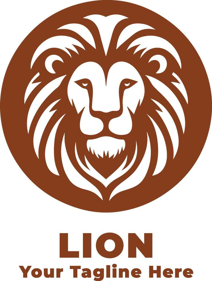 Lion Simple Logo Design Illustration vector