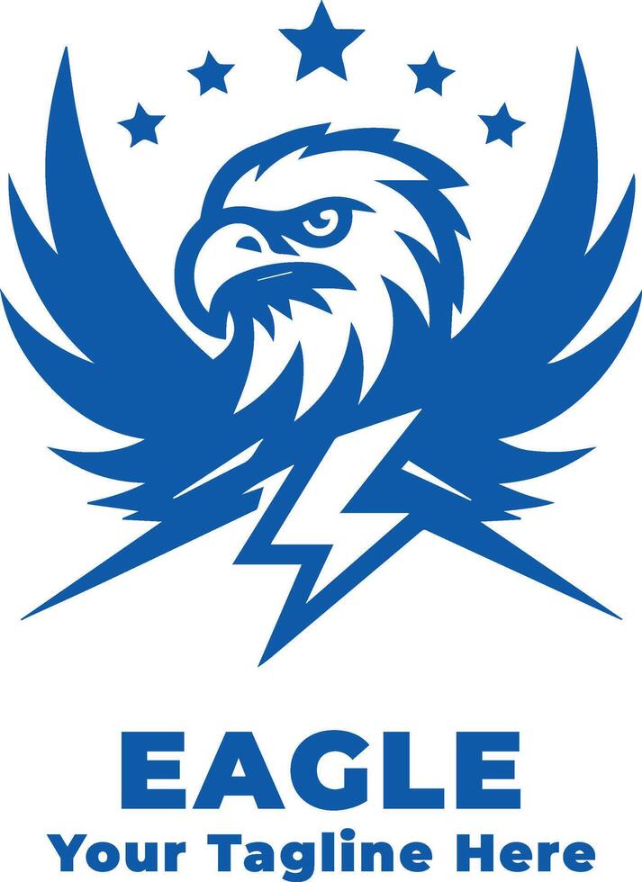 Simple Eagle Logo Illustration Silhouette vector
