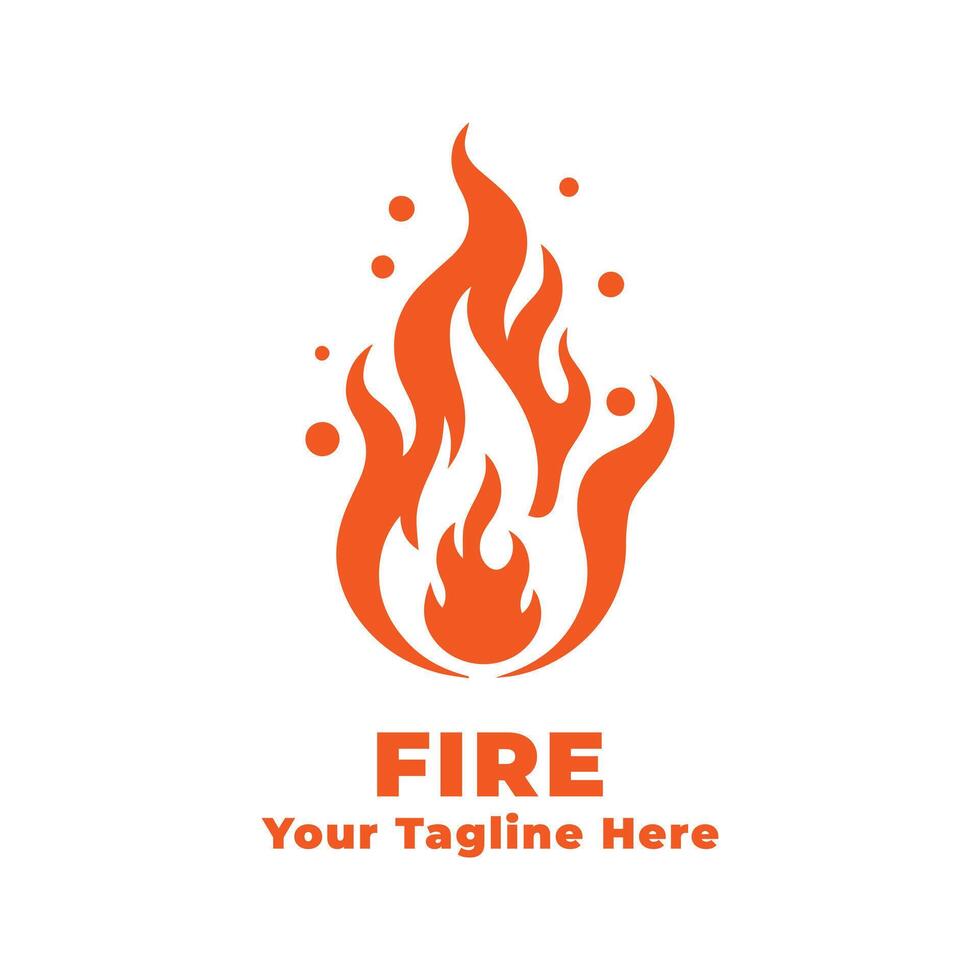 Logo Simple Fire Design vector