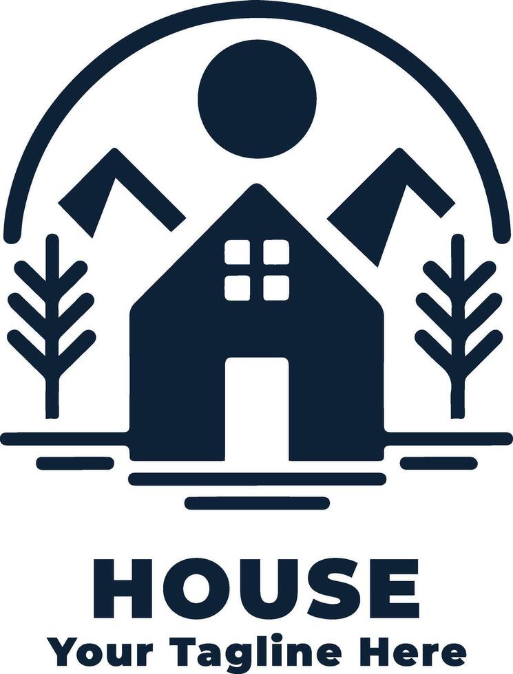 House Simple Logo Design vector