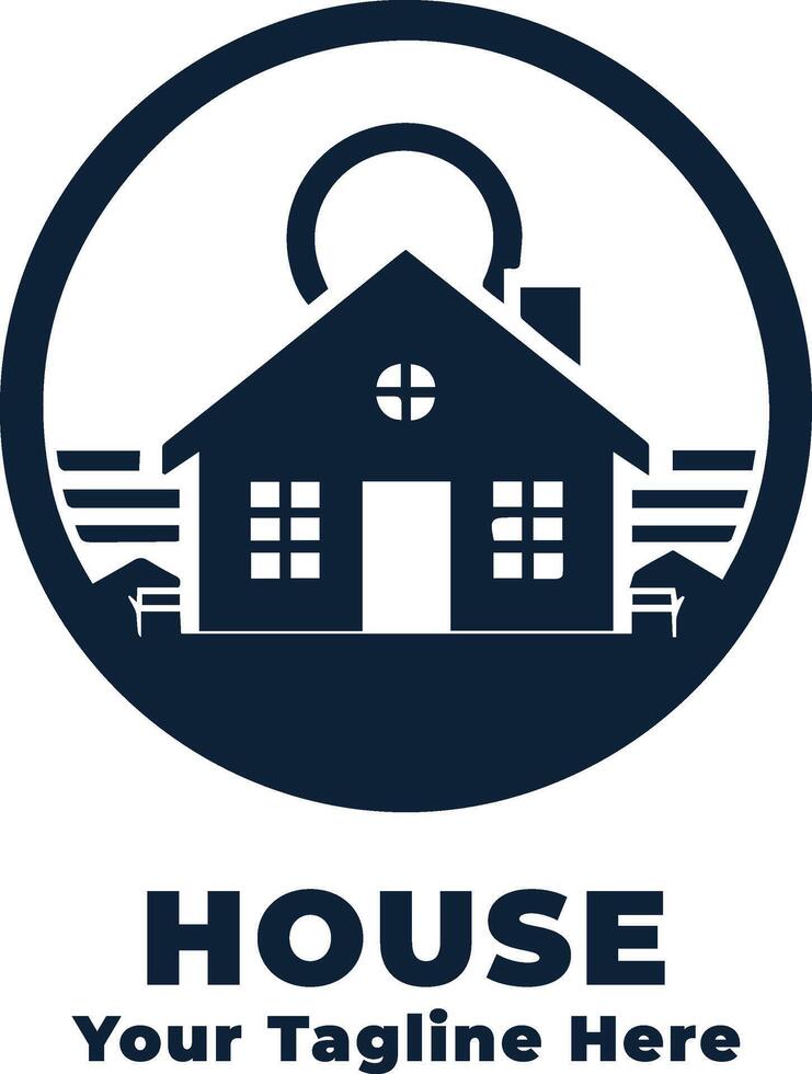 House Simple Logo Illustration Design vector