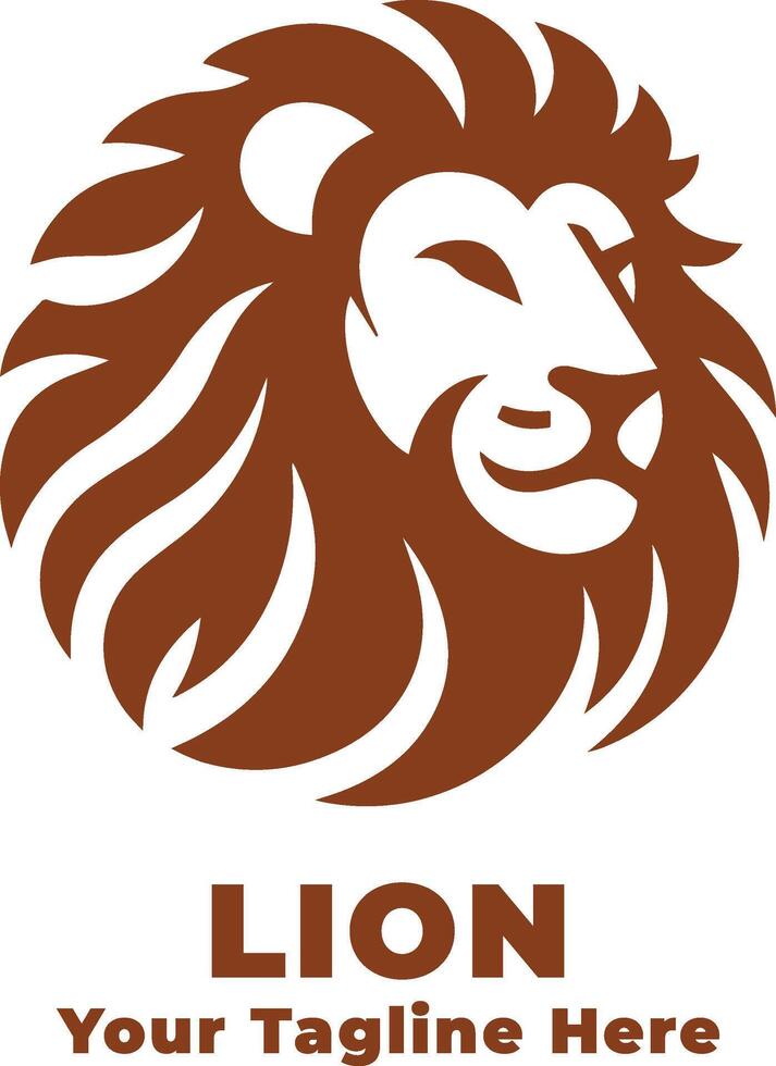 Lion Simple Logo Illustration Silhouette vector