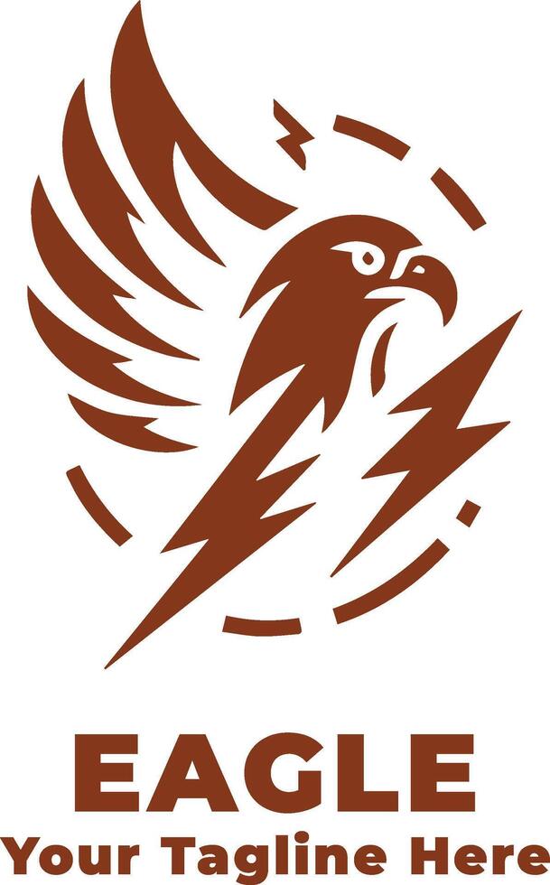 Eagle Simple Logo Illustration With Flat Background vector