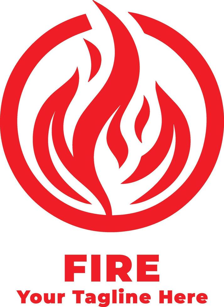 Fire Logo Simple Illustration Design vector