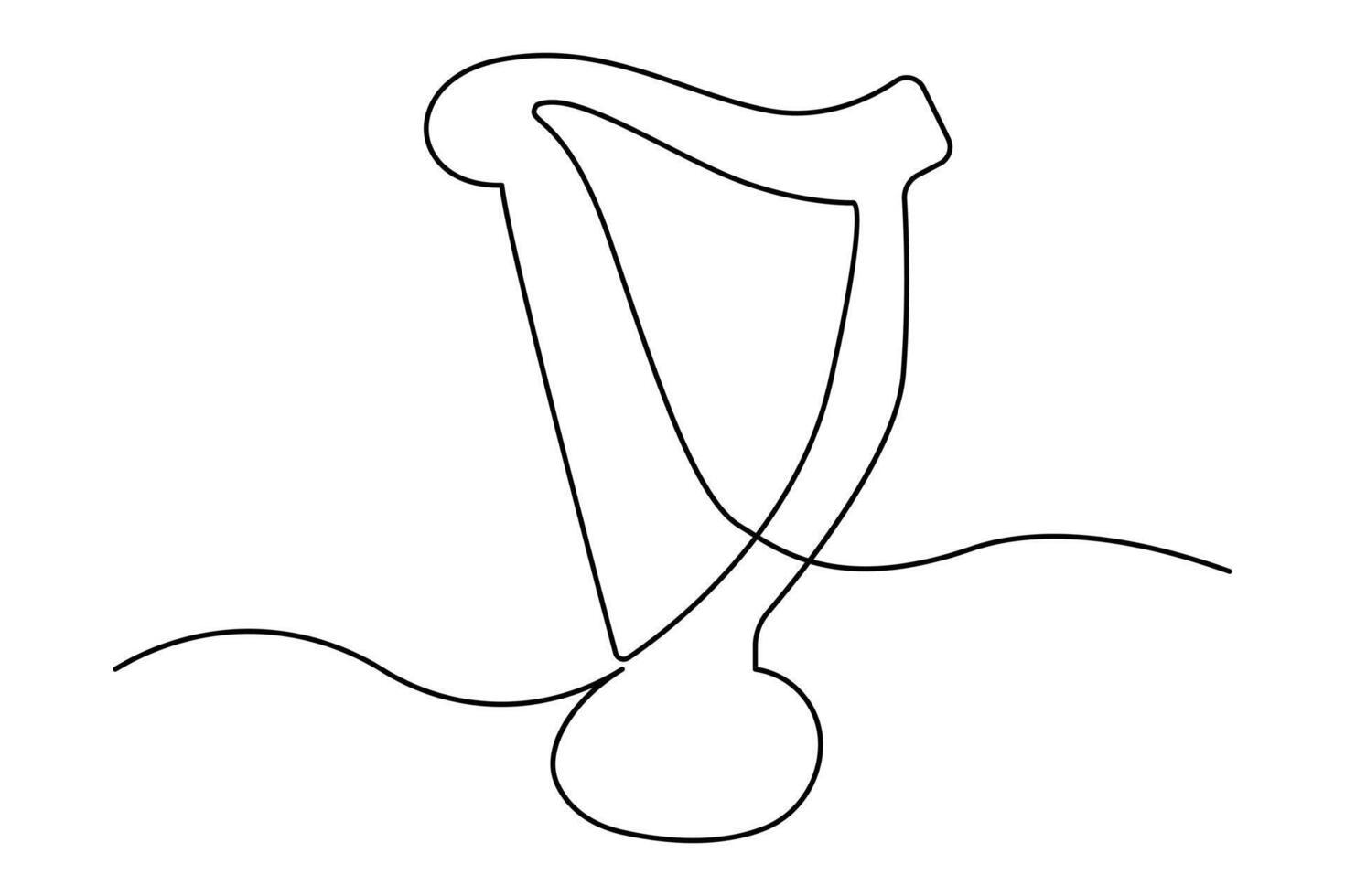 Continuous one line drawing of Winner trophy premium illustration vector
