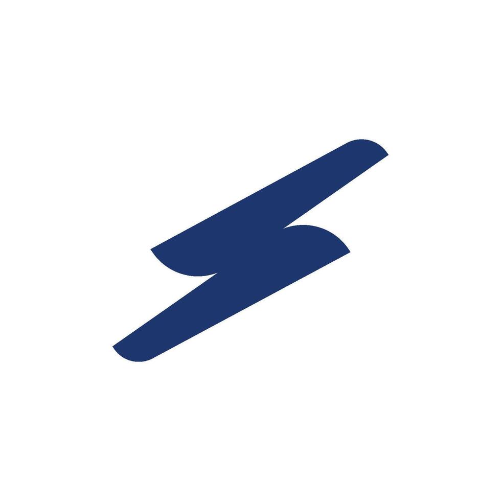 Simple flash thunderbolt icon vector