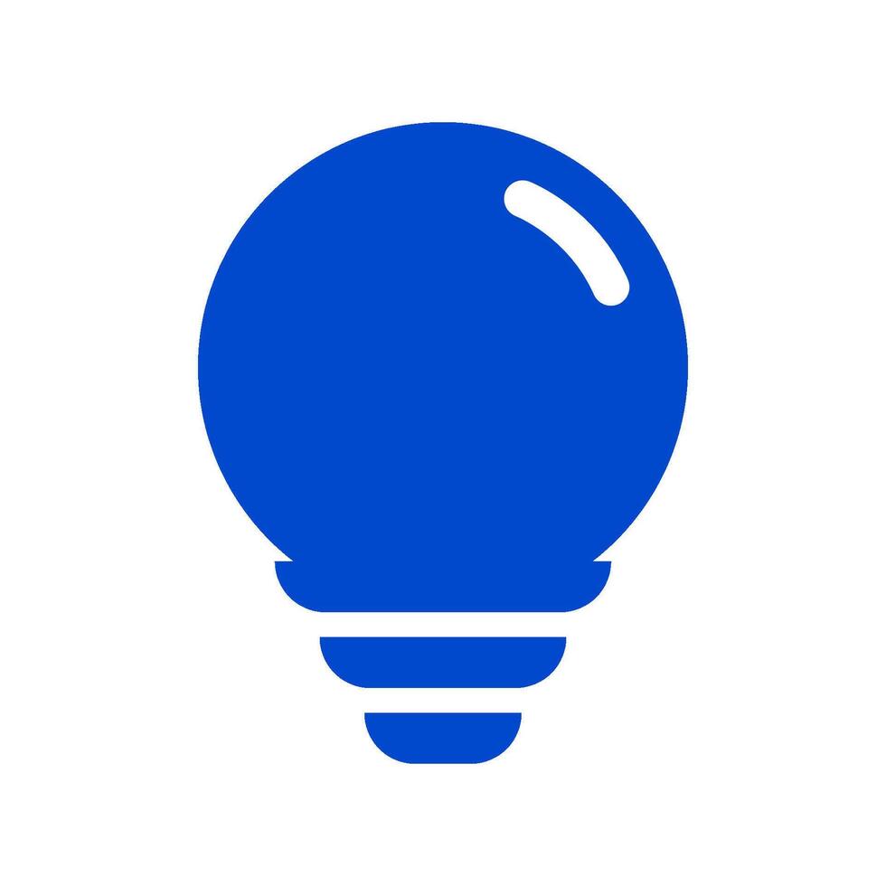 lamp icon - light bulb flat style vector