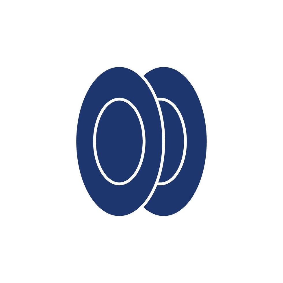 Simple Empty Cable Roll Icon vector