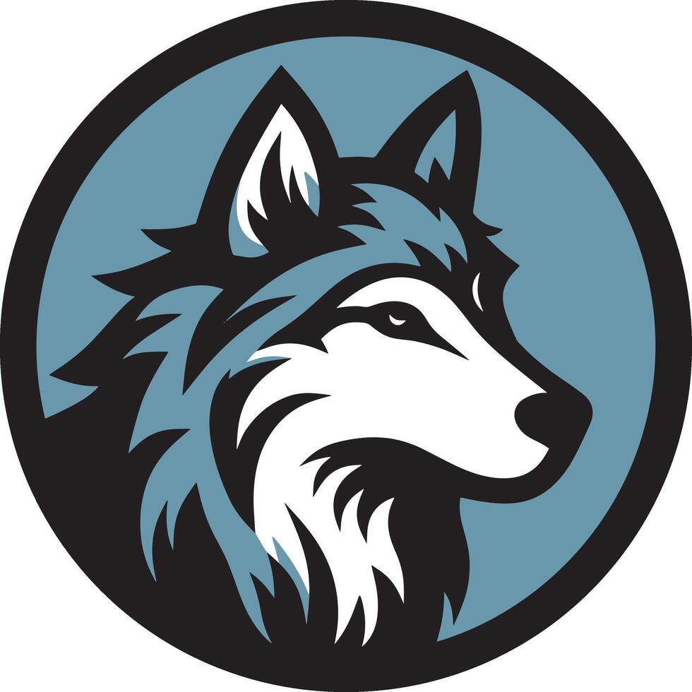 Wolf head isolated design art vector
