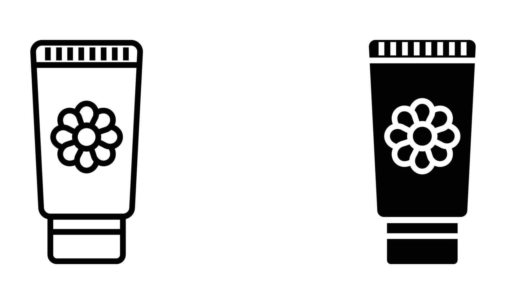 cosmetic spa in a tube package with a flower icon vector