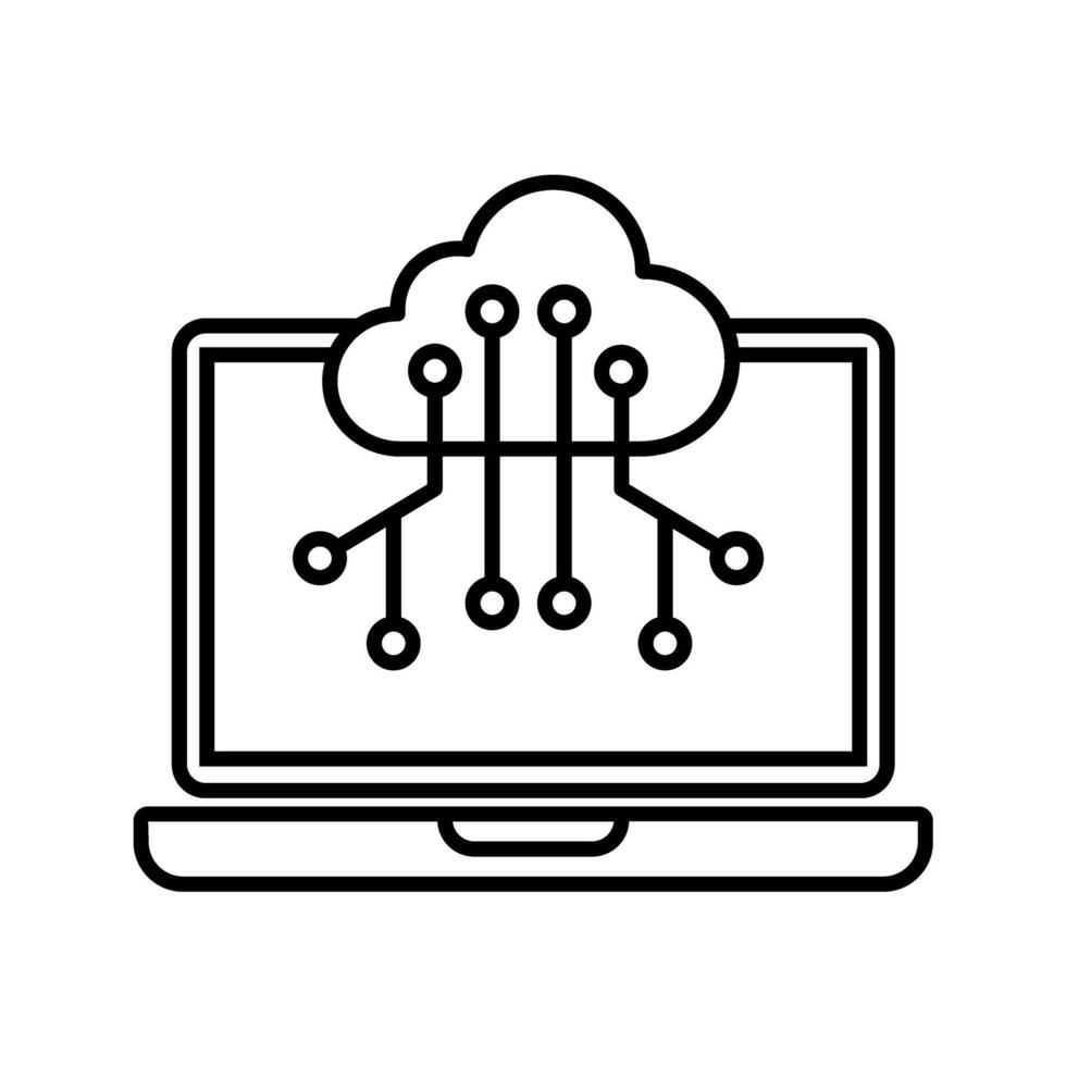 illustration of cloud computing vector