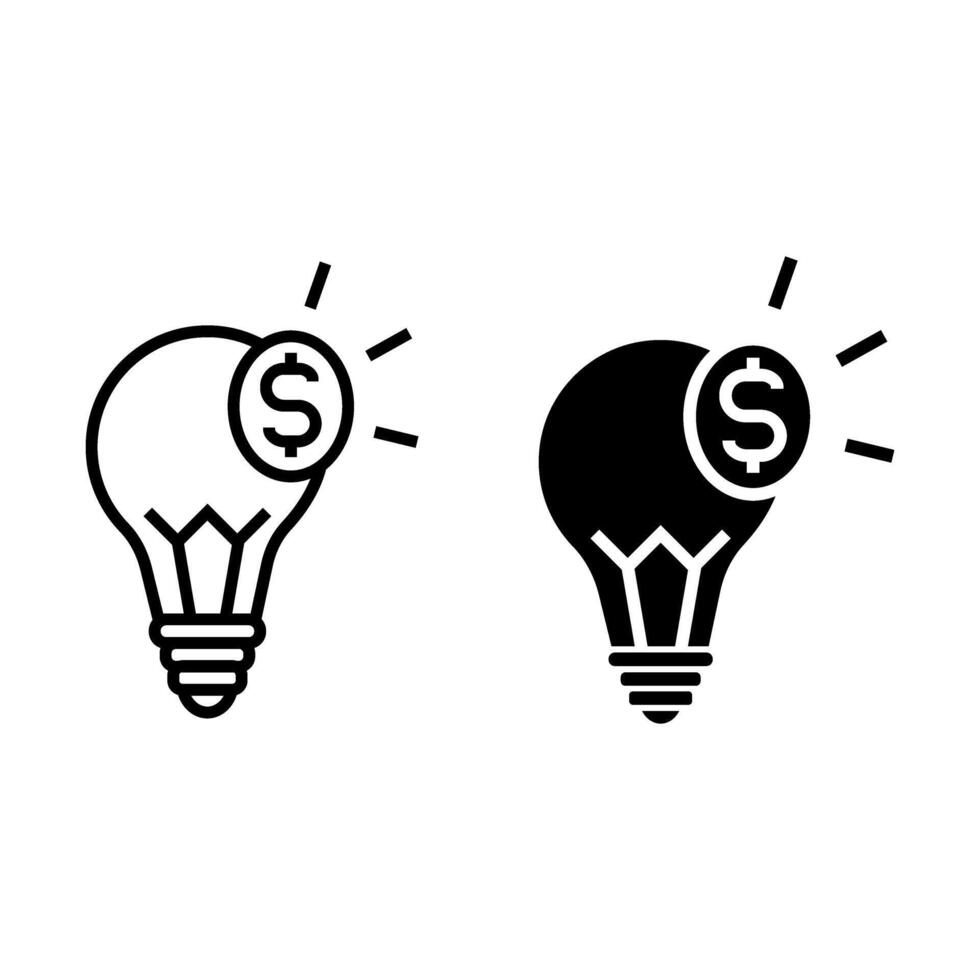 illustration of money and business idea icon vector