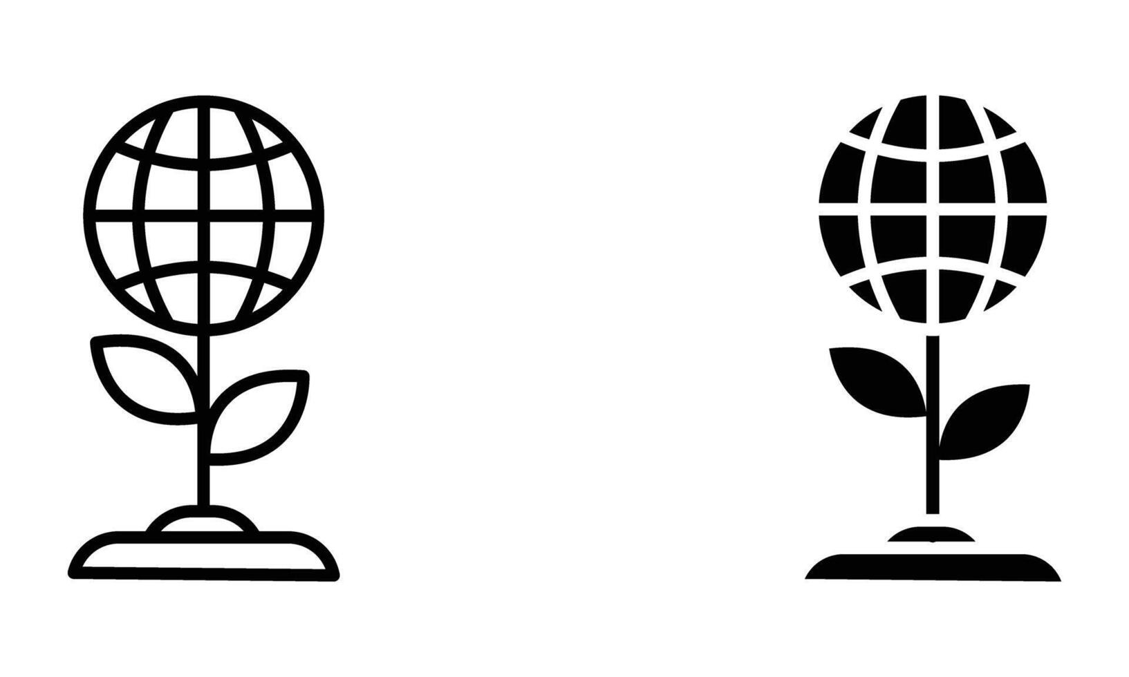 Globe with plant vector