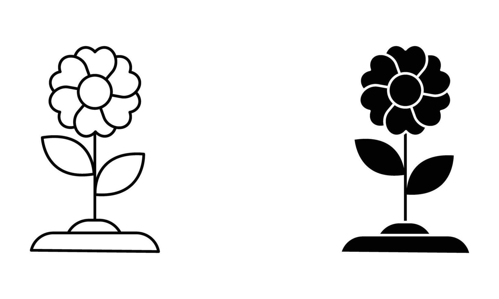 plant with leaf and flower icon vector