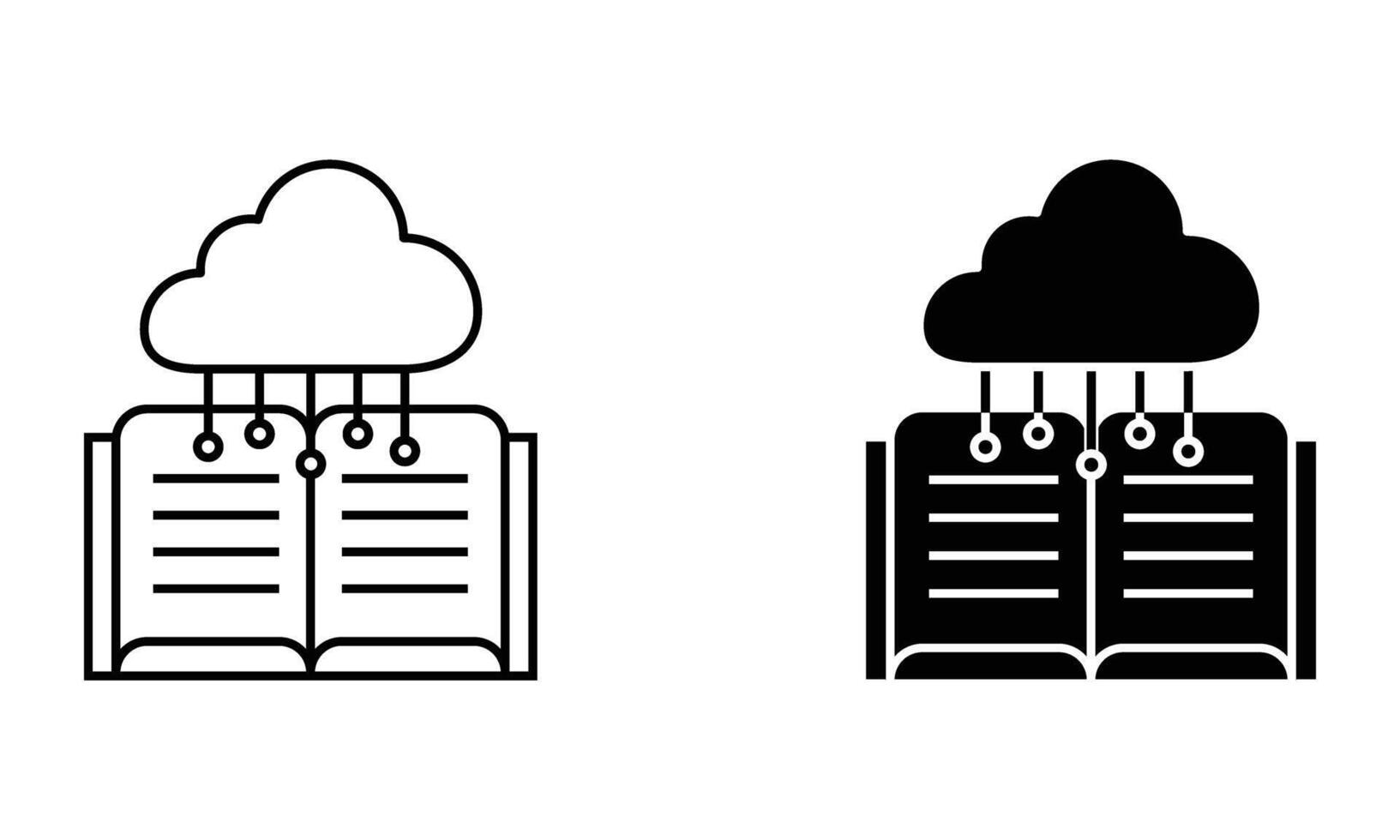 Book with cloud vector