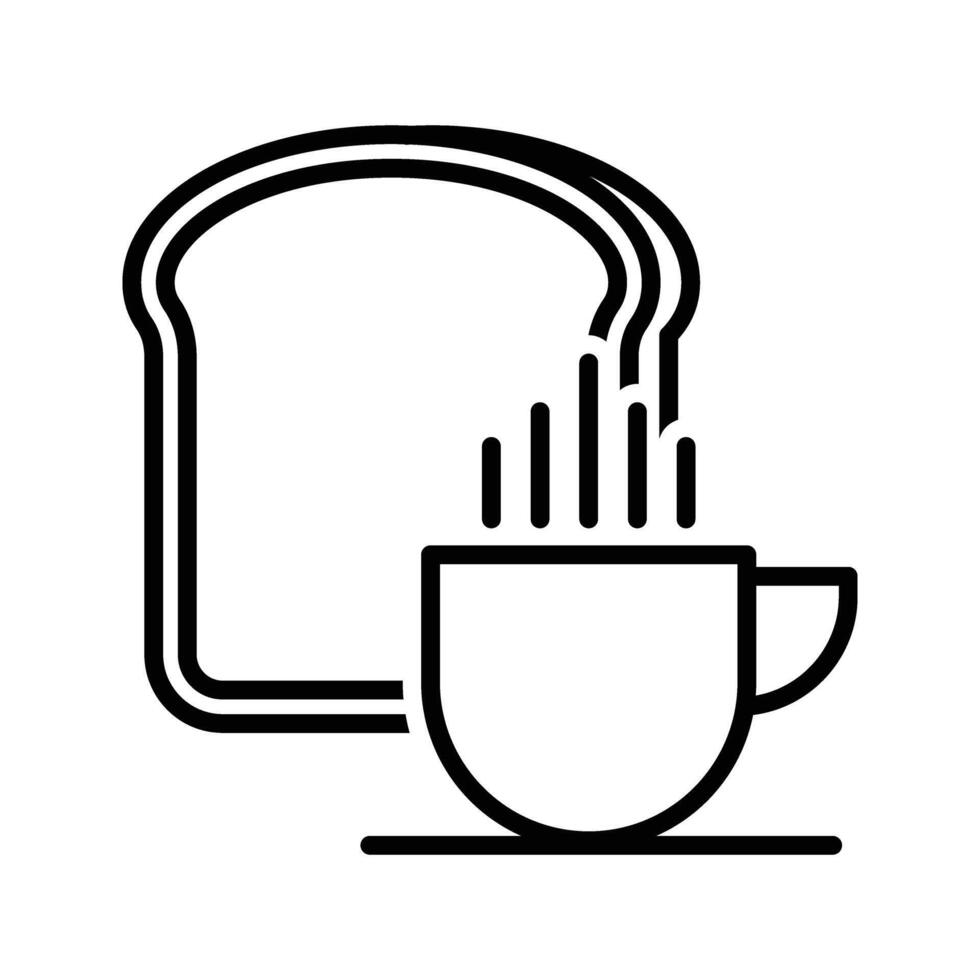 A bread with a cup of coffee vector