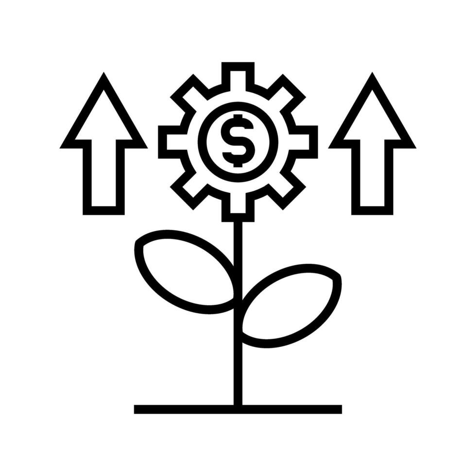 Illustration of investment growth vector