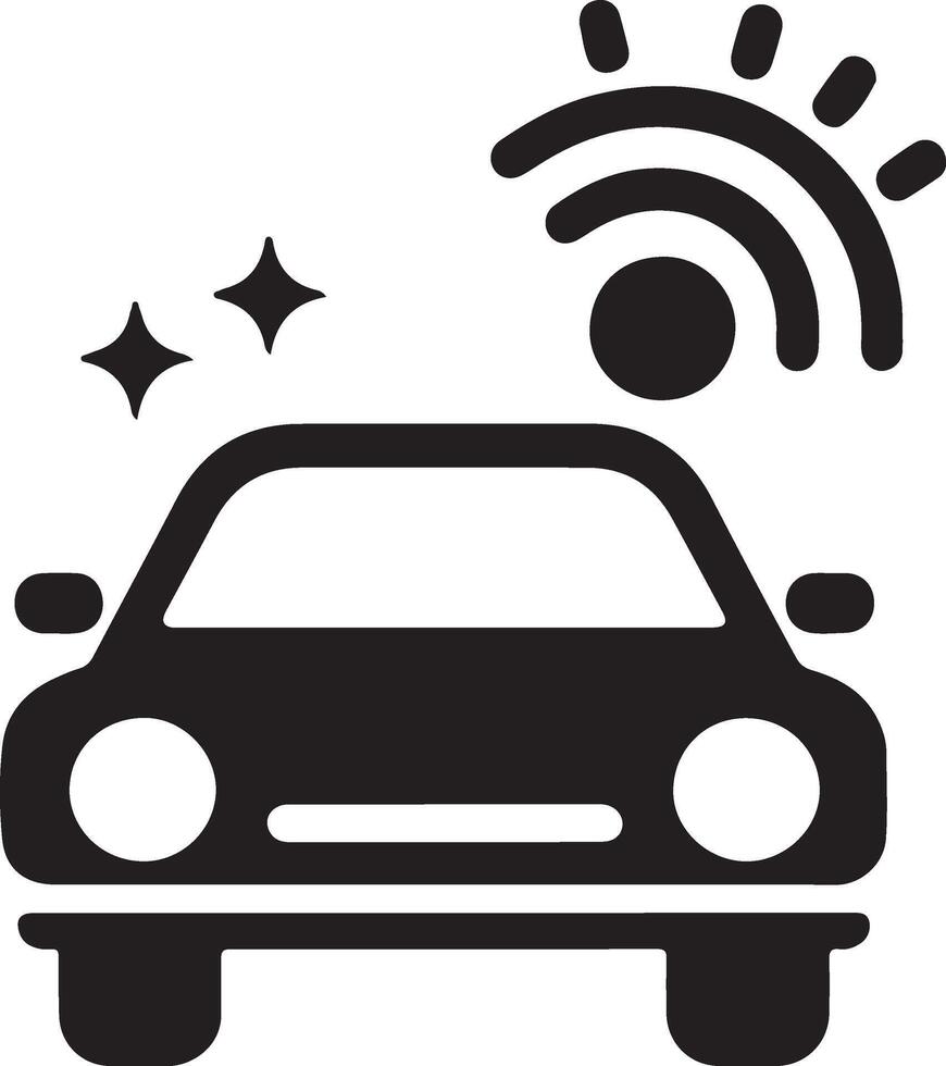 Black and White Silhouette of a Taxi vector