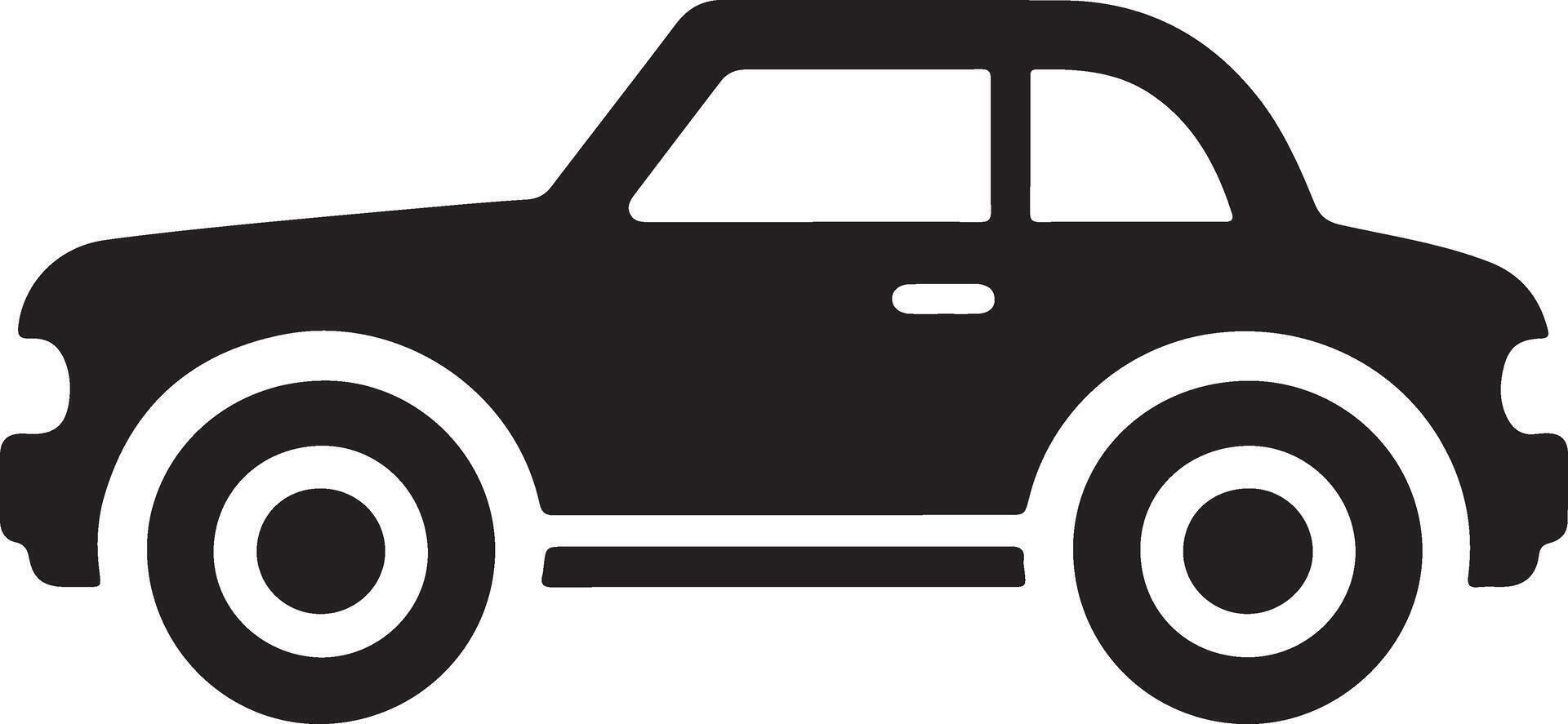 Simple Black Car Icon Illustration Design vector