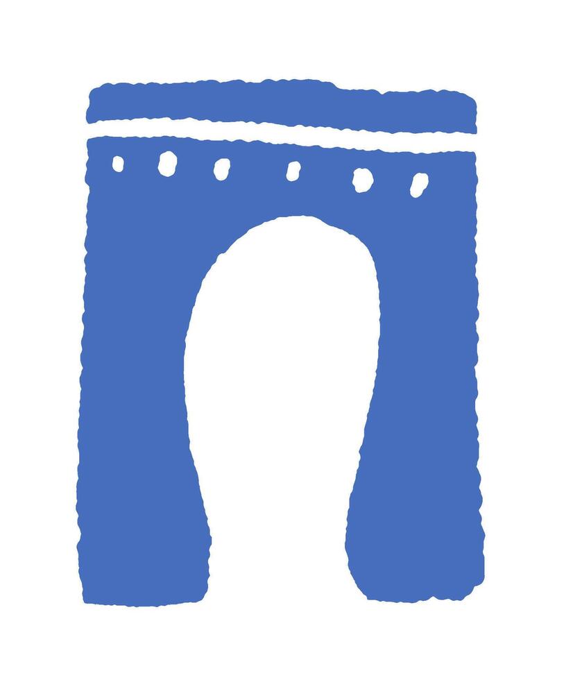 Ancient Archway Silhouette Illustration vector