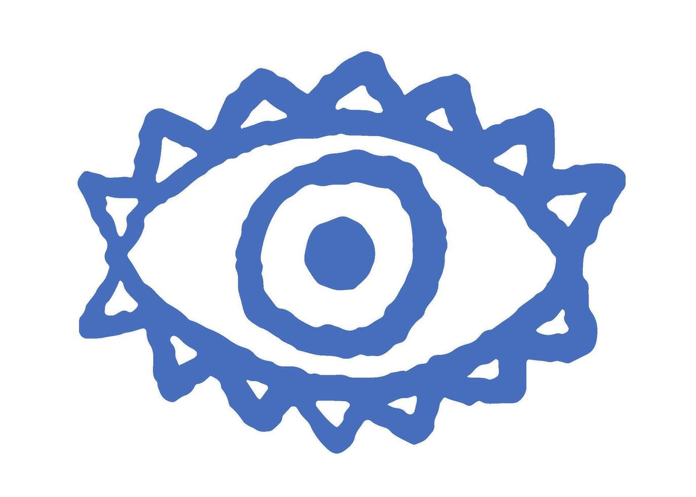 Eye Symbol with Triangle Rays vector