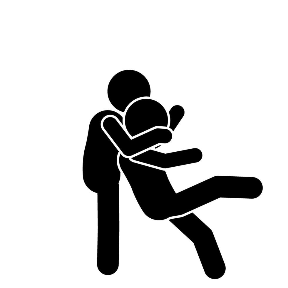 fainted stick figure flat character illustration vector