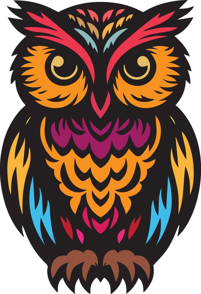 Owl design color art vector