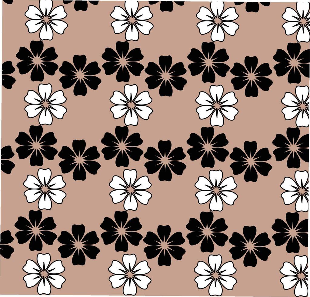 a simple flower pattern design vector