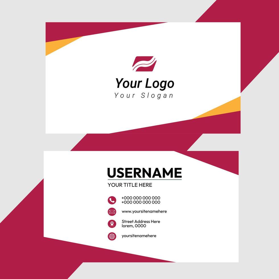 Clean style modern business card template vector