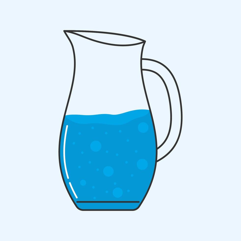 Illustration of a Mineral Water Beverage in a Pitcher vector