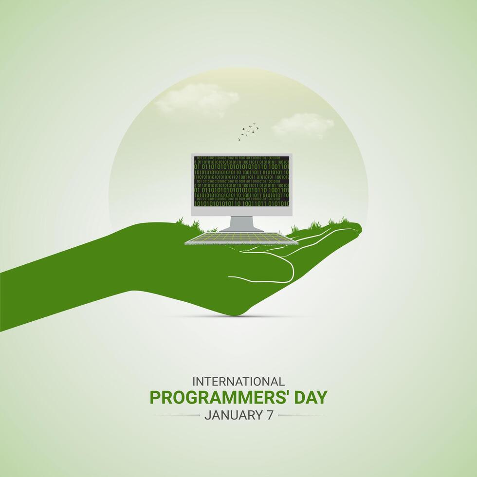 International Programmers Day . Simple and elegant design vector