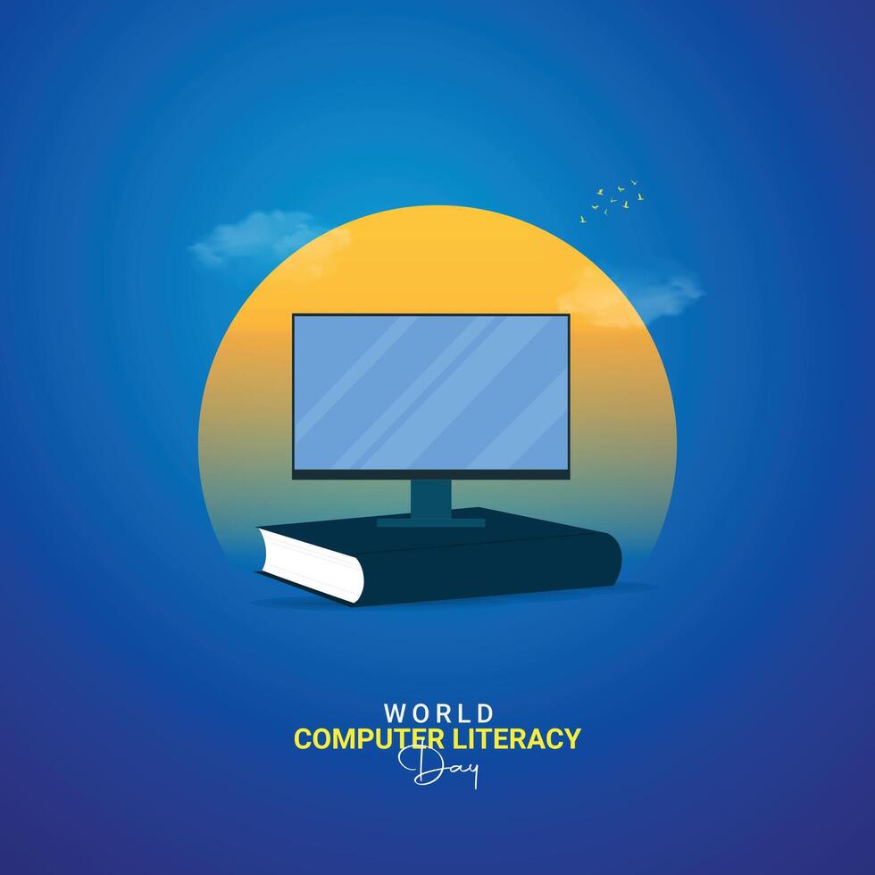 World Computer Literacy Day Creative Concept. vector