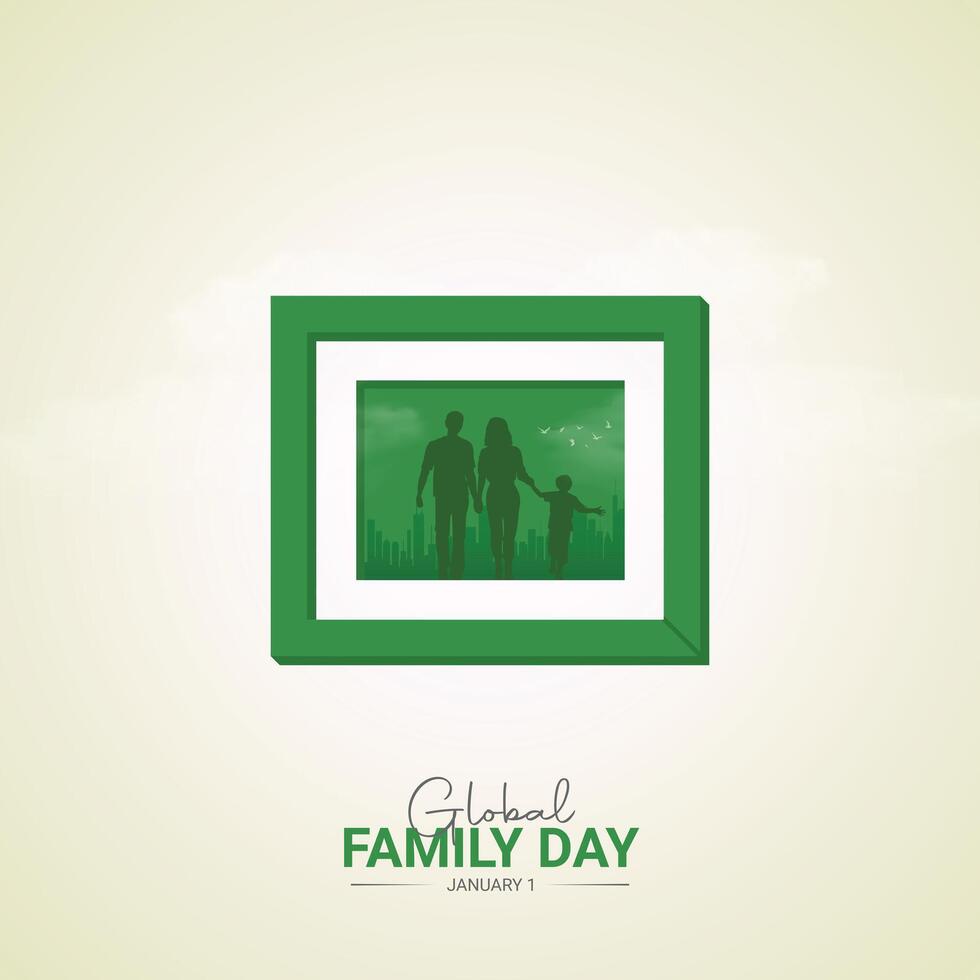 global family day. Earth Globe Background design vector