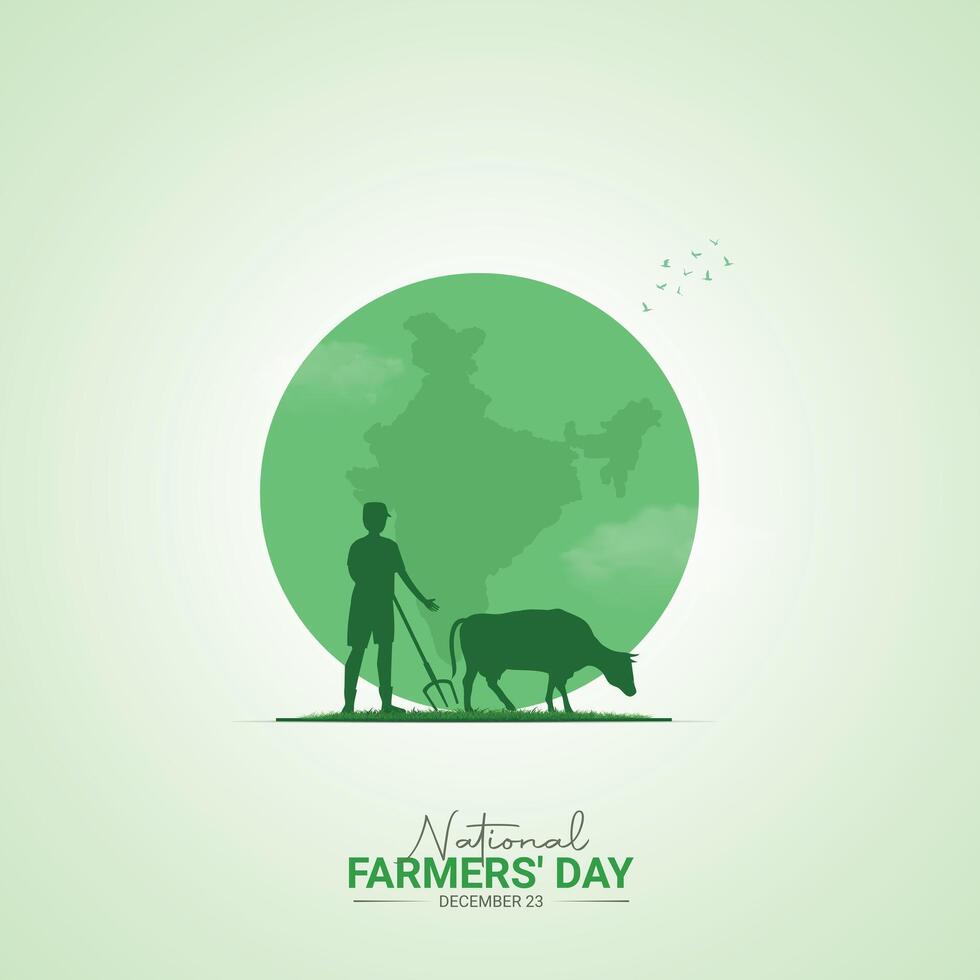 Happy farmers day creative concept. vector