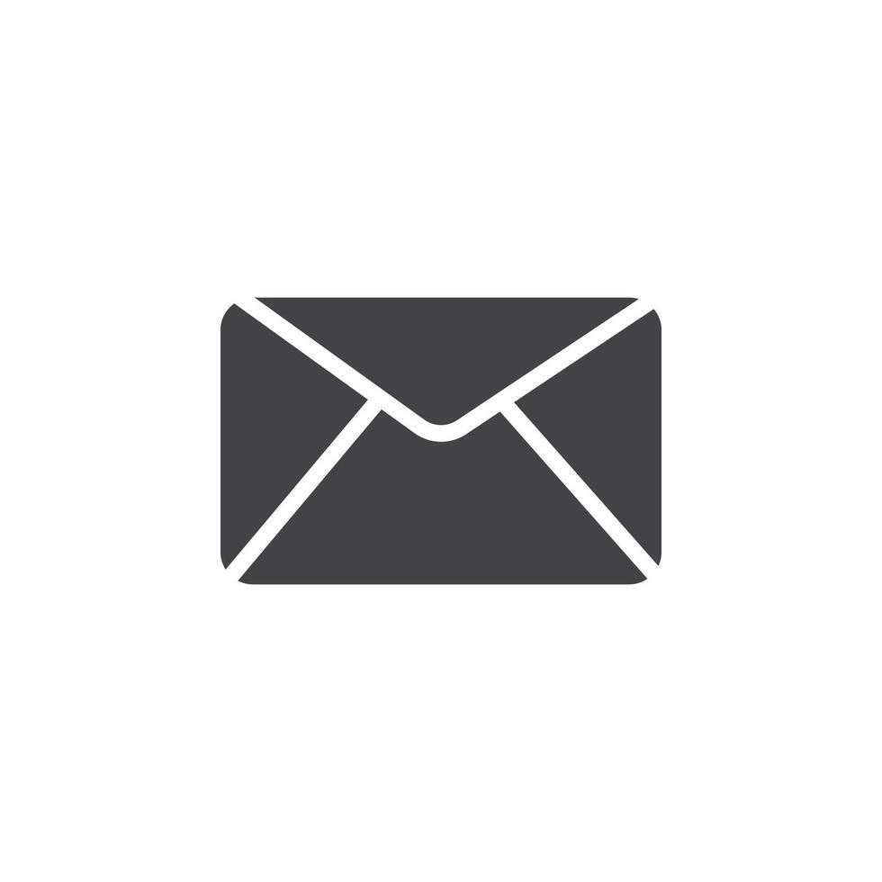 Envelope icon Symbol mark in filled style vector