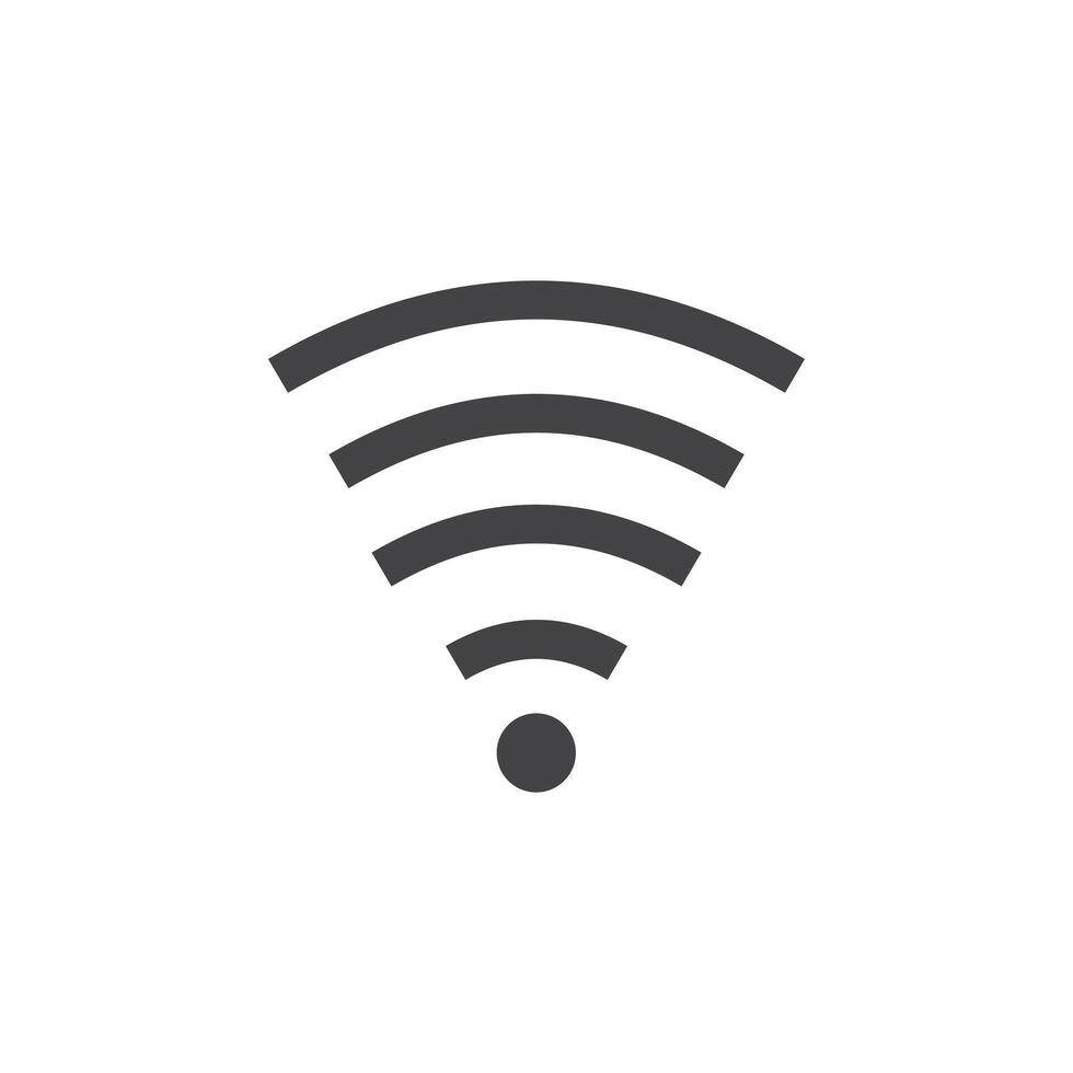 Wifi Signal icon Symbol mark in filled style vector