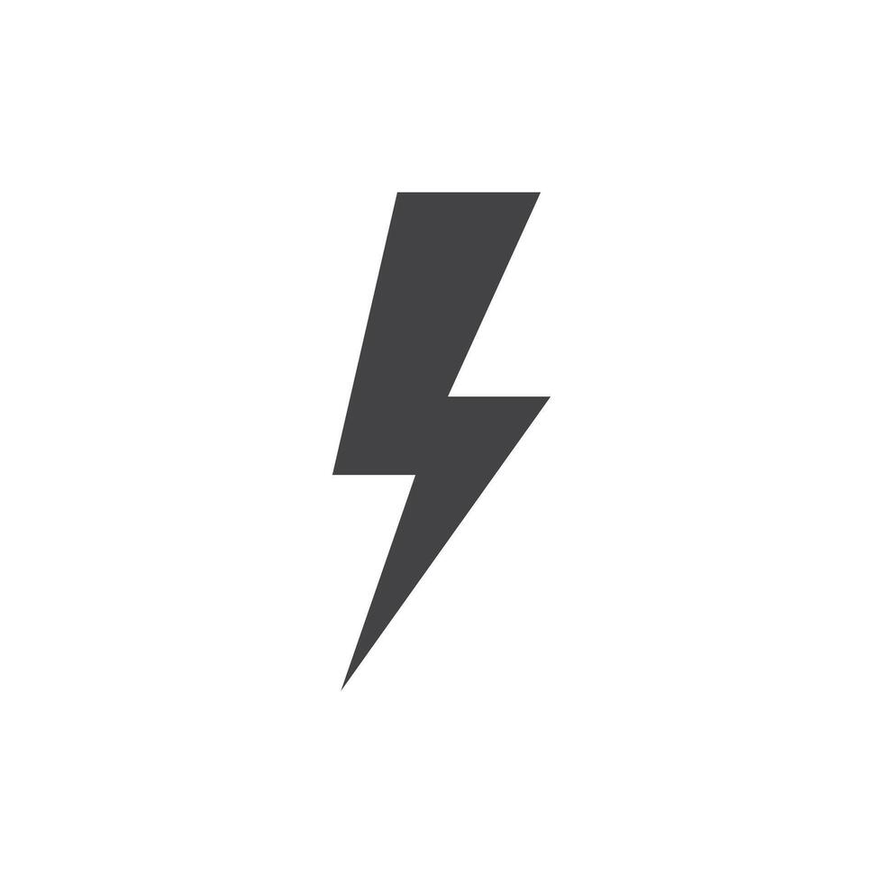 Thunder bolt icon Symbol mark in filled style vector