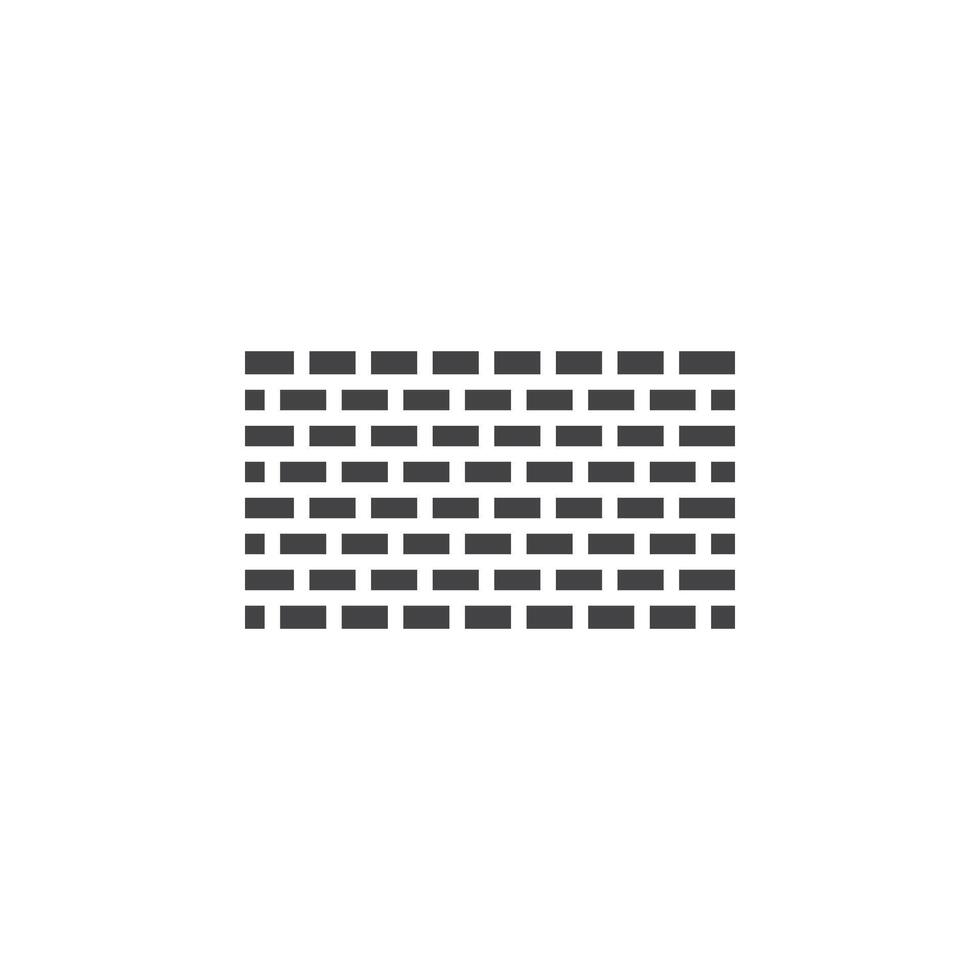 Wall icon Symbol mark in filled style vector