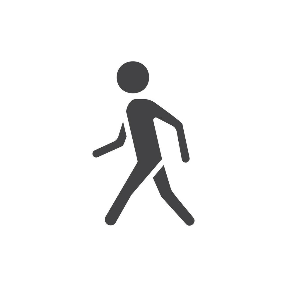 Walk icon Symbol mark in filled style vector