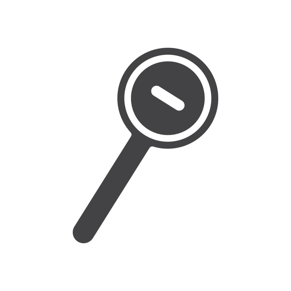 Zoom out icon Symbol mark in filled style vector