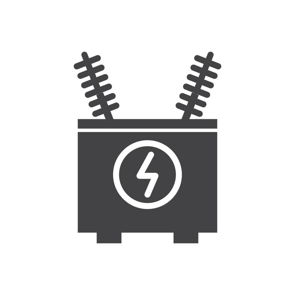 Transformer icon Symbol mark in filled style vector