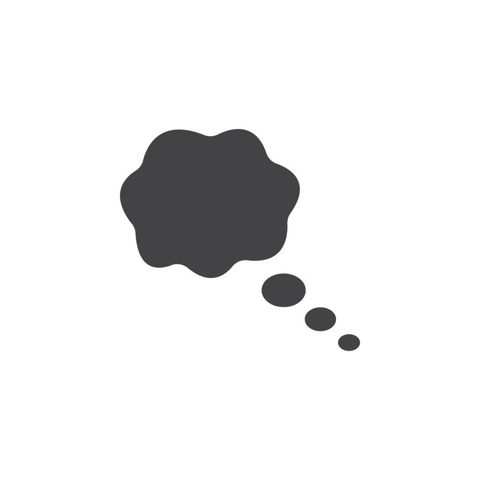 Think bubble icon Symbol mark in filled style vector