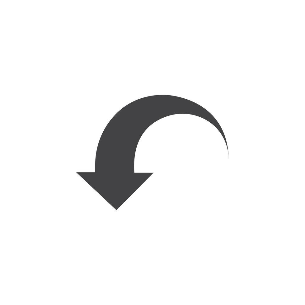Undo icon Symbol mark in filled style vector