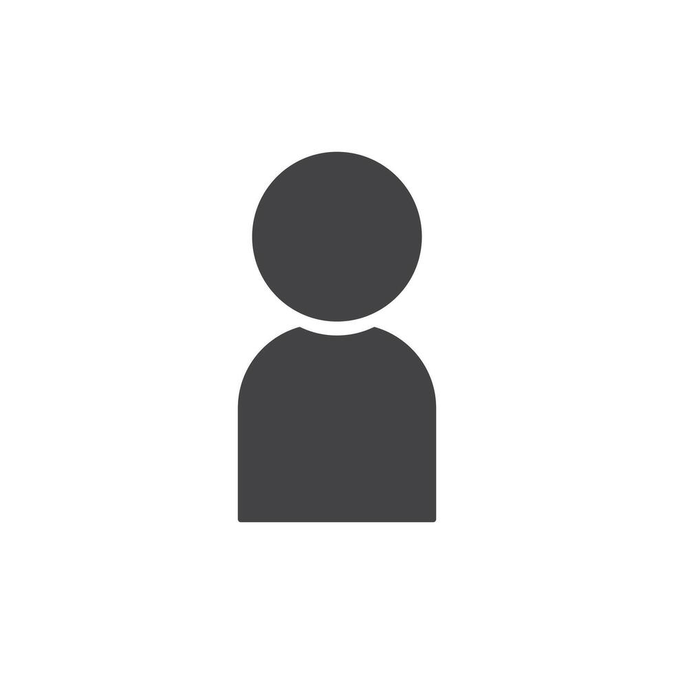 User icon Symbol mark in filled style vector