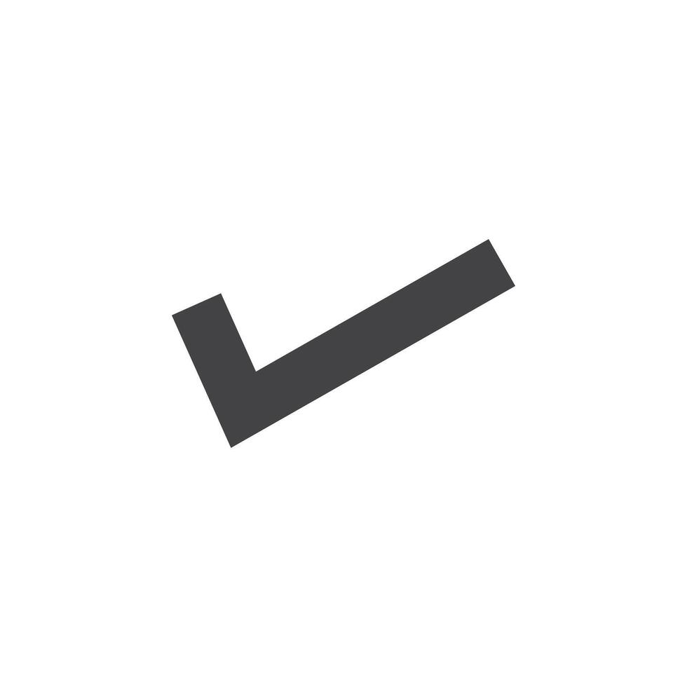 Check icon Symbol mark in filled style vector