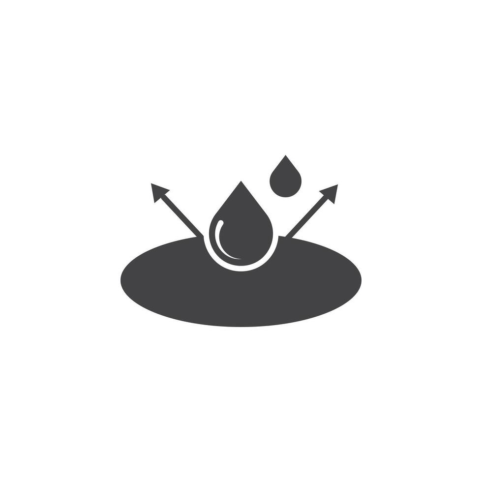 Waterproof icon Symbol mark in filled style vector